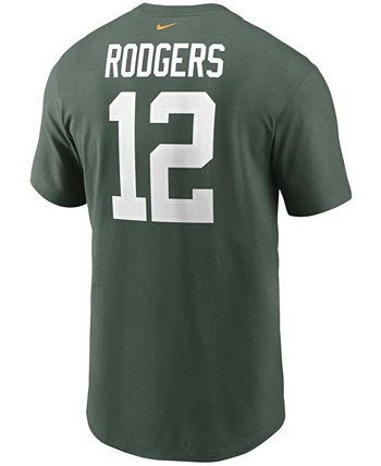 Women's Green Bay Packers Aaron Rodgers Nike Green Name & Number T-Shirt