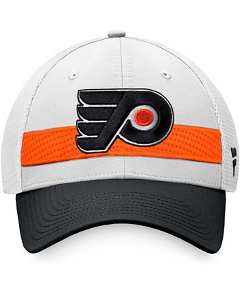 Fanatics - Men's White/Black Philadelphia Flyers 2021 NHL Draft Authentic Pro On Stage Trucker Snapback Hat