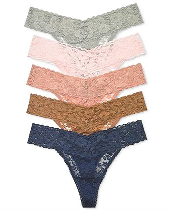 INC International Concepts Intimates Solid Color Lace Thong Panty Underwear  NWT