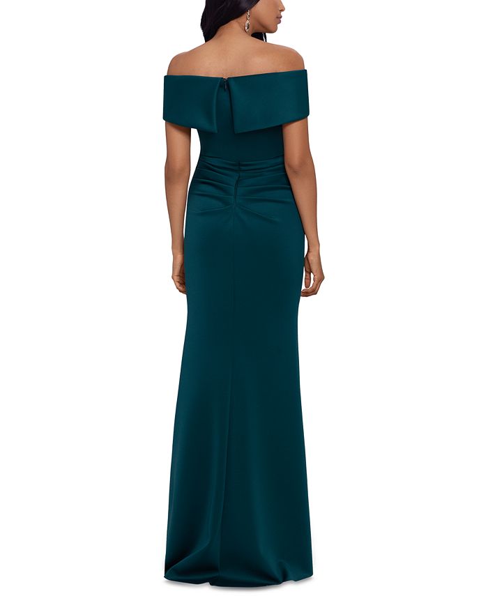 XSCAPE Petite Off-The-Shoulder Gown - Macy's