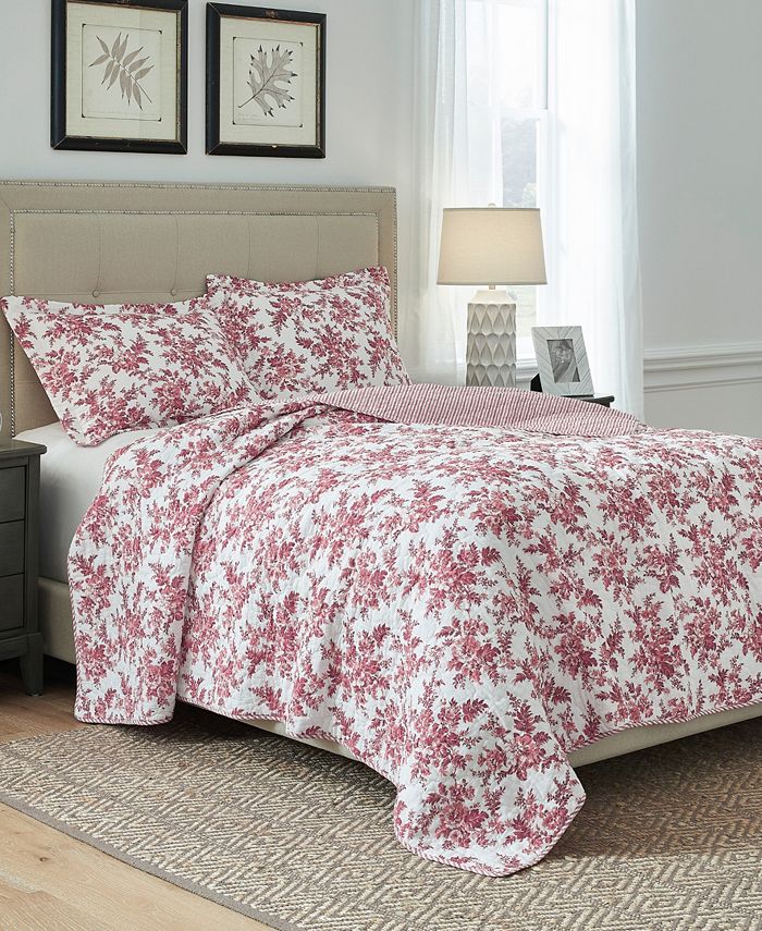 Laura Ashley Annalise 3Pc. Quilt Set, King Macy's