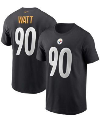 Men's Nike T.J. Watt Black Pittsburgh Steelers Name & Number T-Shirt