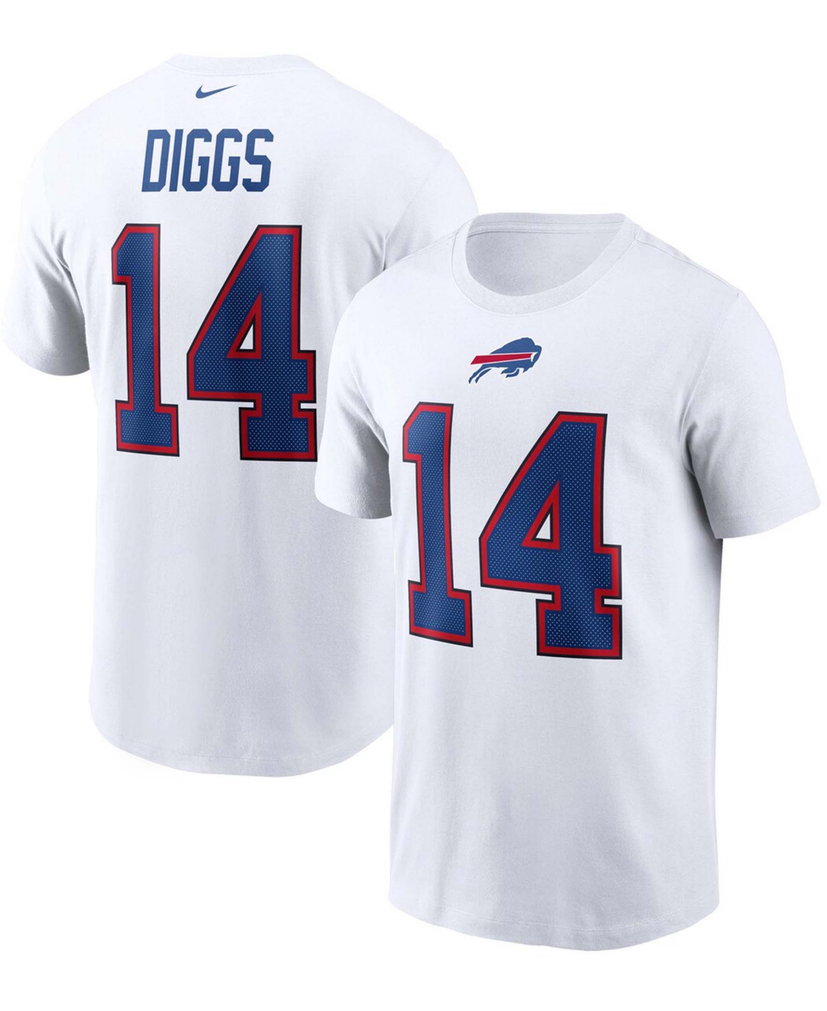 Men's Stefon Diggs White Buffalo Bills Player Name and Number T-shirt