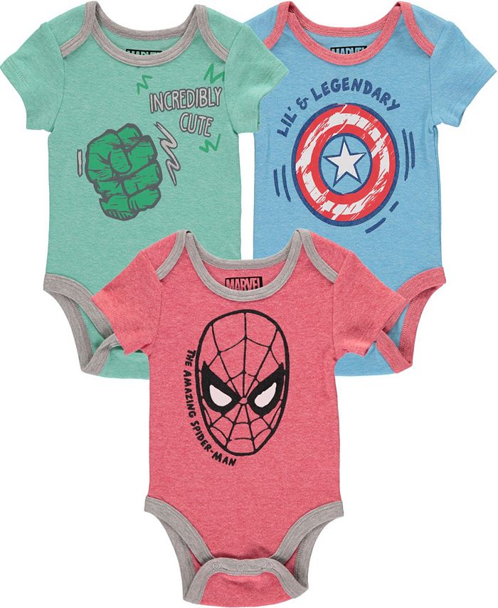 Happy Threads Baby Boys Marvel Bodysuits Pack of 3 Macy's