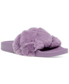 Women's Snooze-Q Quilted Plush Pool Slide Slippers