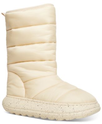 white puffer boots