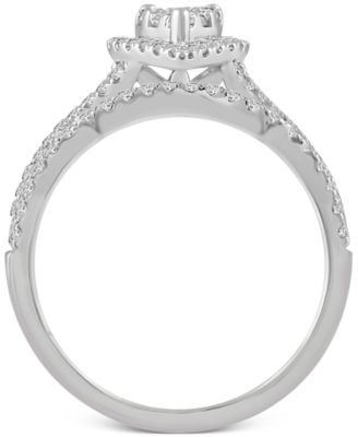 Diamond Teardrop Cluster Bridal Set (3/4 ct. t.w.) in 14k White, Yellow or Rose Gold