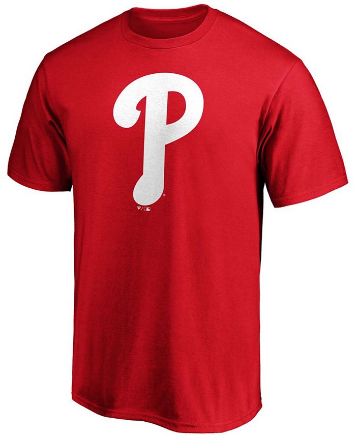 Fanatics Men's Red Philadelphia Phillies Official Logo T-shirt ...