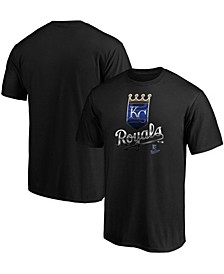 Men's Black Kansas City Royals Midnight Mascot Team Logo T-shirt