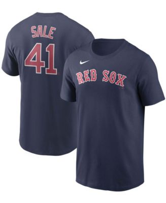Nike Men's Chris Sale Navy Boston Red Sox Name Number T-shirt - Macy's
