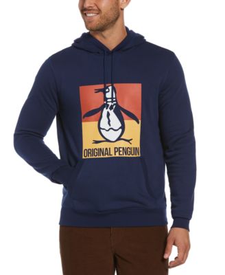 Original Penguin - Men's Core Slim-Fit Logo-Print Fleece Hoodie