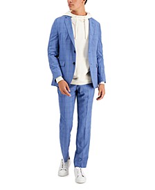HUGO Men's Modern-Fit Check Wool Suit Separates