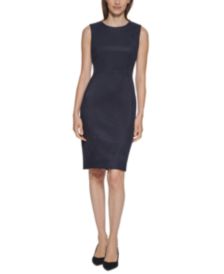 Solid Sleeveless Sheath Dress