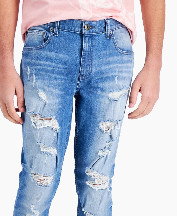 INC International Concepts Men's James Ripped Skinny Jeans, Created for