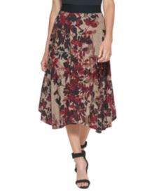 Floral Print Midi Skirt