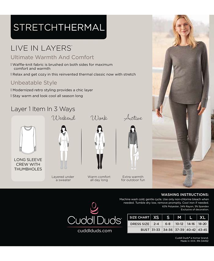 Cuddl Duds Stretch Thermal Top Macy's
