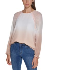 Ombré Long Sleeve Blouse