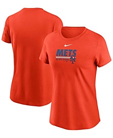 Women's Orange New York Mets Baseball T-shirt