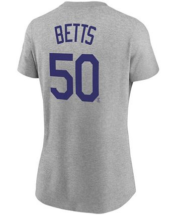 Mookie Betts Los Angeles Dodgers Nike Name & Number T-Shirt - Heather Gray