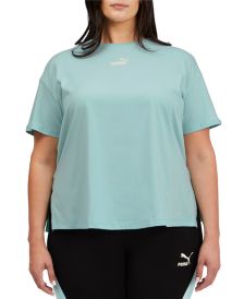 Plus Size Cotton Elongated T-Shirt