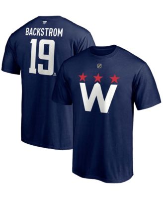 Fanatics Men's Nicklas Backstrom Navy Washington Capitals 2020/21 Alternate Authentic Stack Name and Number T-shirt