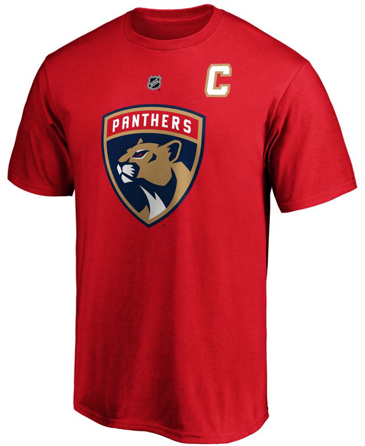 Men's Aleksander BarkovFlorida Panthers Team Authentic Stack Name and Number T-shirt - Red