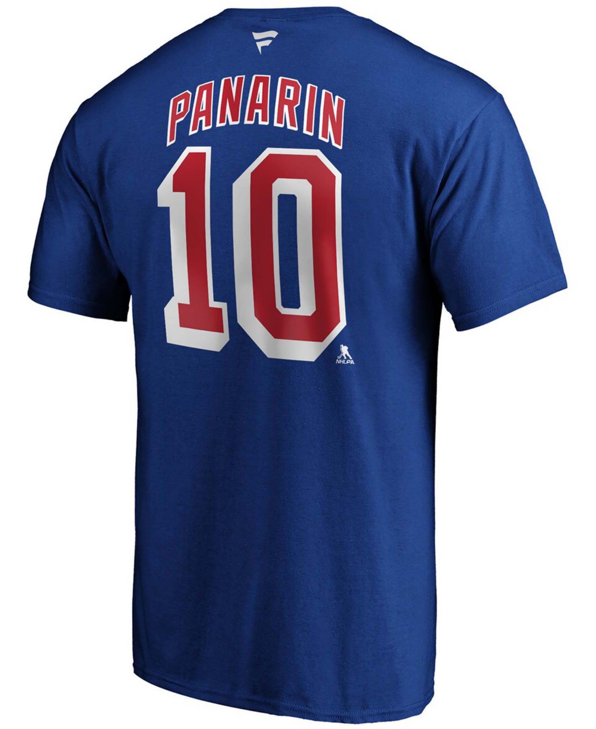Men's Artemi PanarNew York Rangers Player Authentic Stack Name and Number T-shirt - Blue