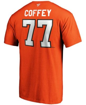 Men's Paul Coffey Orange Philadelphia Flyers Authentic Stack Retired Player Name and Number T-shirt