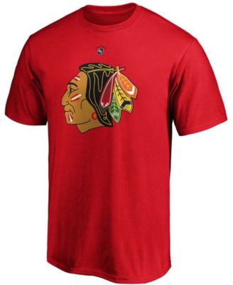 Men's Bobby Hull Red Chicago Blackhawks Authentic Stack Retired Player Name and Number T-shirt