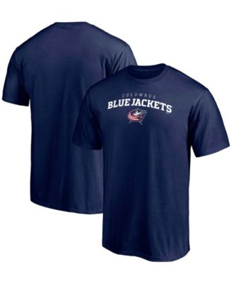 Fanatics Men's Navy Columbus Blue Jackets Team Logo Lockup T-shirt - Macy's