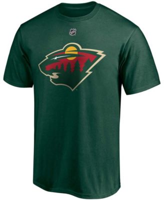 Men's Kirill Kaprizov Green Minnesota Wild Authentic Stack Name and Number T-shirt
