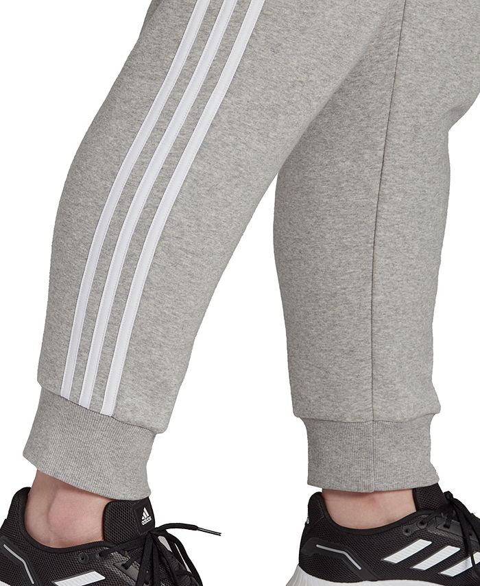 adidas Plus Size Essentials 3-Stripe Fleece Joggers - Macy\'s