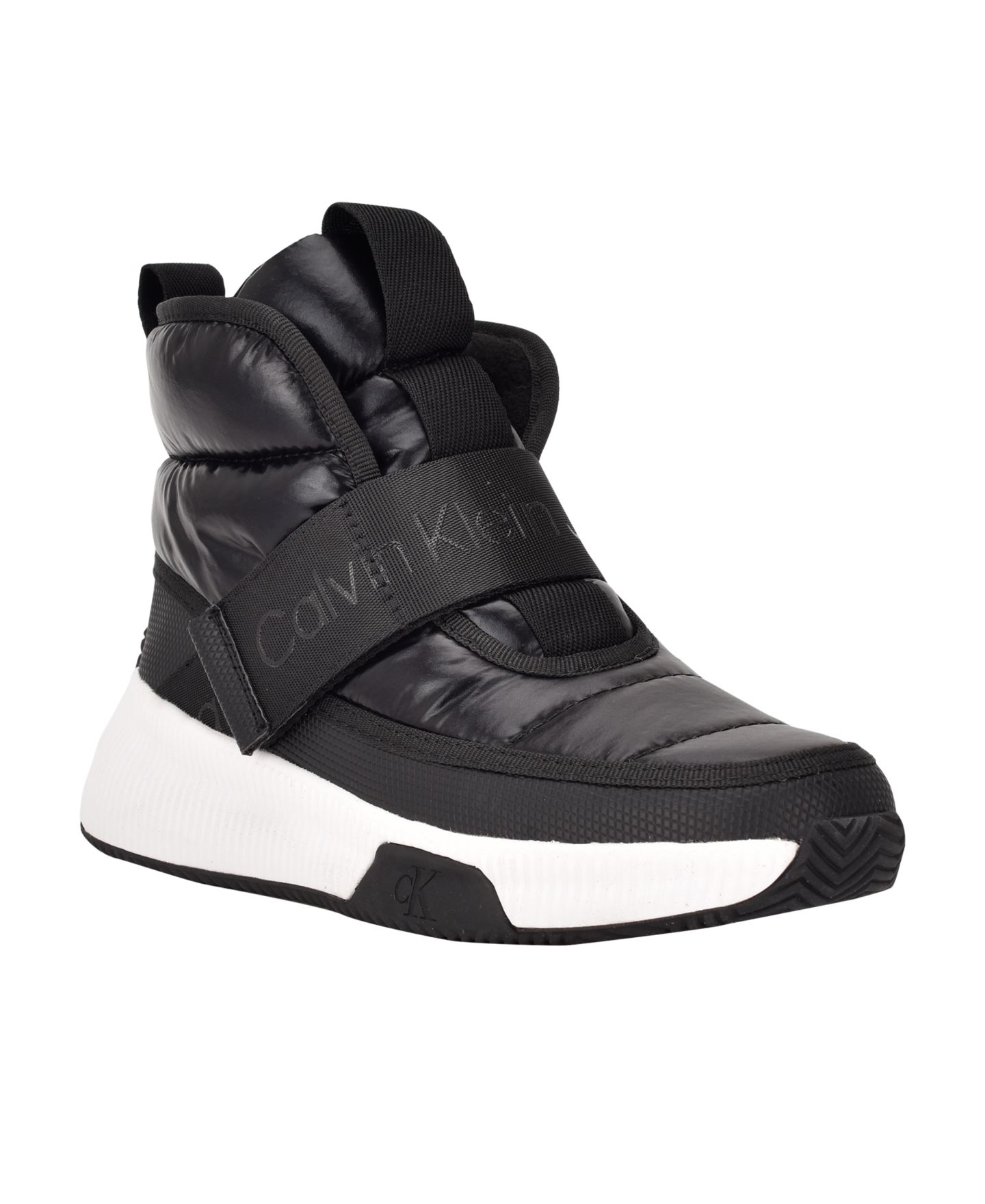 Женские кроссовки Calvin Klein Mabon Cozy Nylon High Top Sneaker Boot, цвет: Чёрный — фото 1