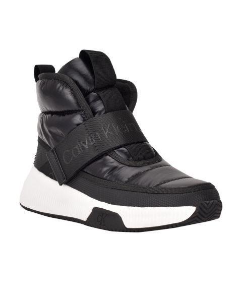 Женские кроссовки Calvin Klein Mabon Cozy Nylon High Top Sneaker Boot, цвет: Чёрный