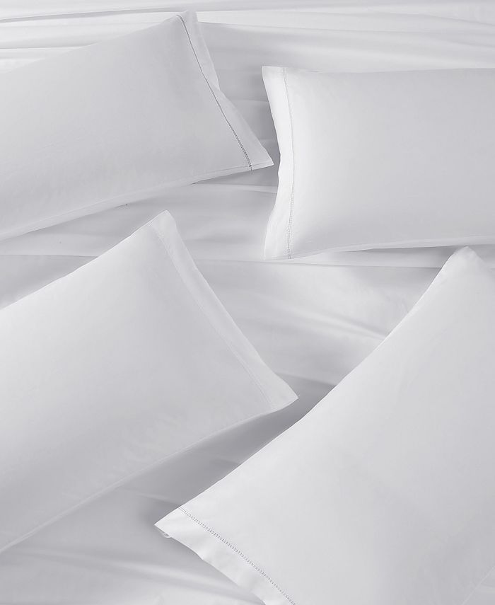 Vera Wang Solid Cotton Percale 4 Piece Sheet Set, King Macy's