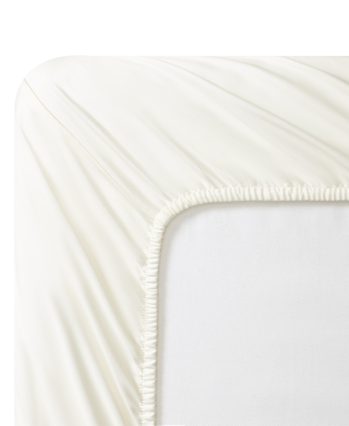 Vera Wang Solid 800 Thread Count Cotton Sateen 4 Piece Sheet Set, King In Ivory