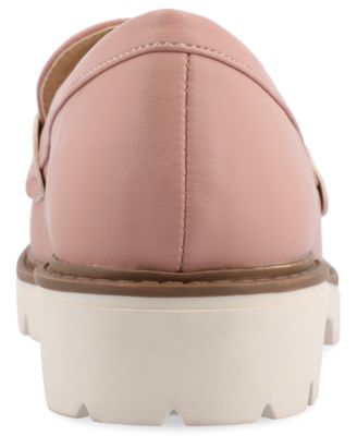 Journee Womens Kenly Medium and Wide Width Slip On Round Toe Loafer