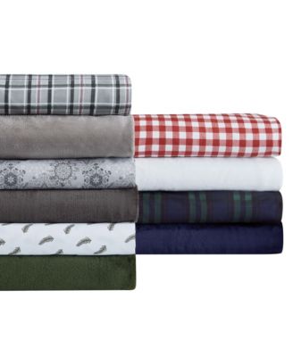 Sanders Holiday Microfiber 5 pc Queen Sheet Set With Throw
