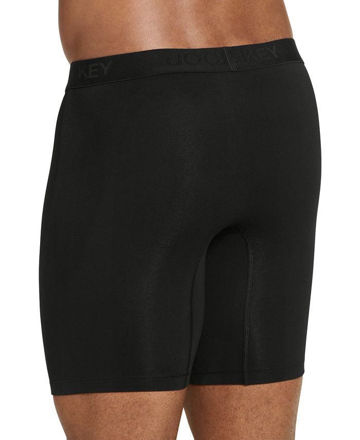 Jockey Men's Long Leg Stretch Boxer Briefs 4Pack & Reviews