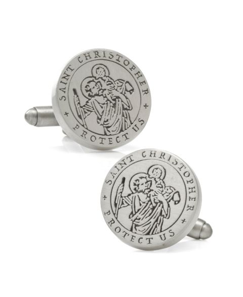 Мужские запонки Ox & Bull Trading Co. St. Christopher Amulet Cufflinks