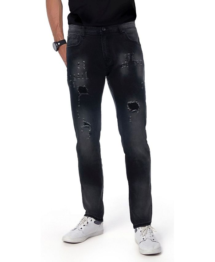 X-Ray Men's Stretch Distressed Skinny Jeans - Macy's