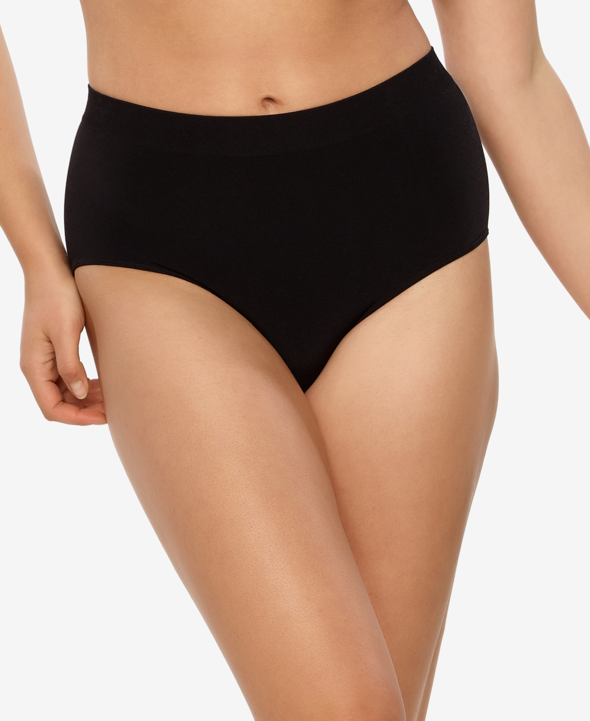 Women's Body Smooth Seamless Brief Panty - Black