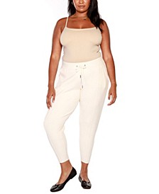 Black Label Plus Size Sweater Pants with Drawstring