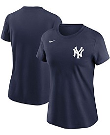 Women's Navy New York Yankees Wordmark T-shirt
