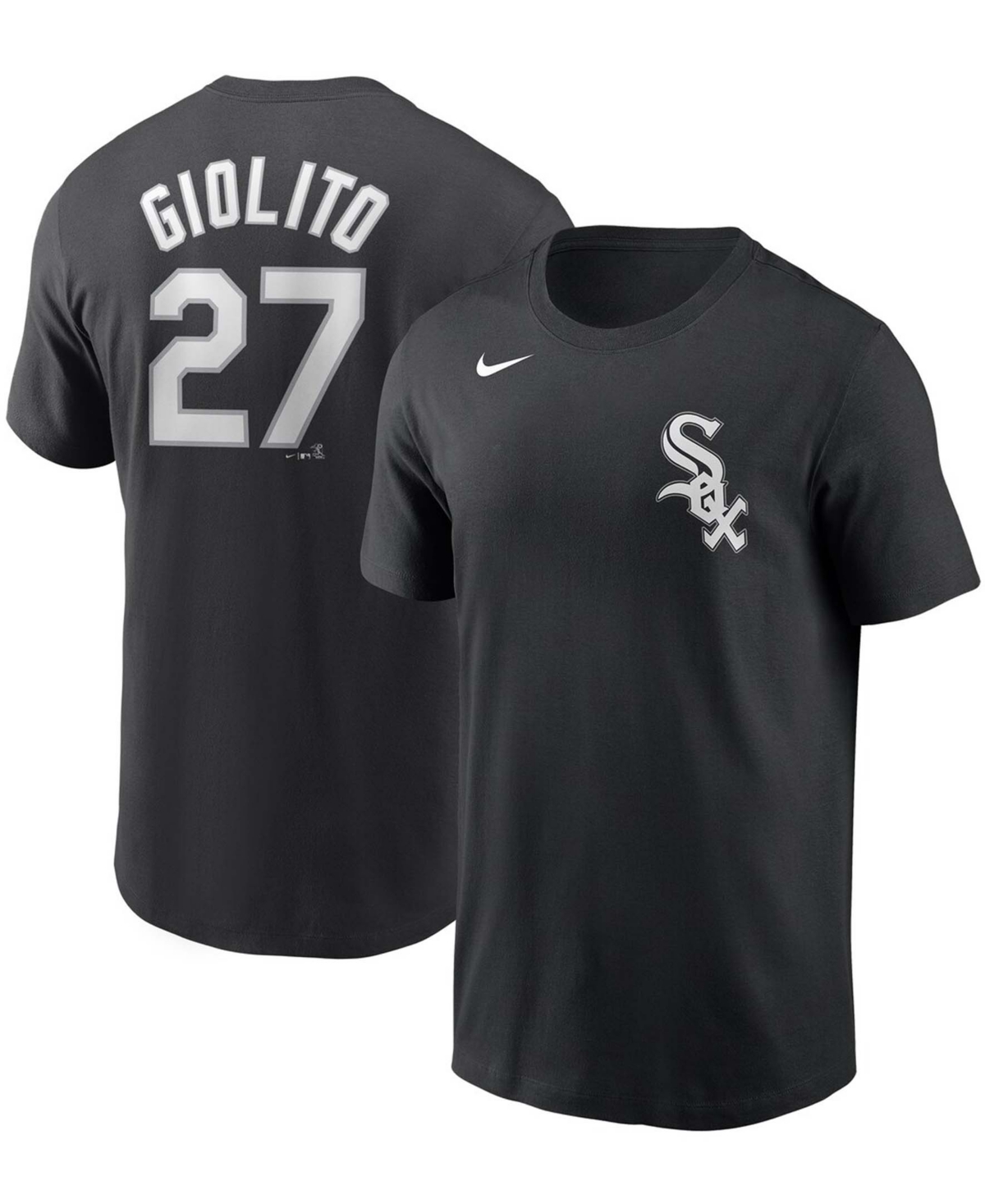 Men's Lucas GiolitoChicago White Sox Name Number T-shirt - Black