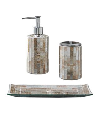 Décor Studio - Charlotte Mosaic 3pc Bath Accessory Set