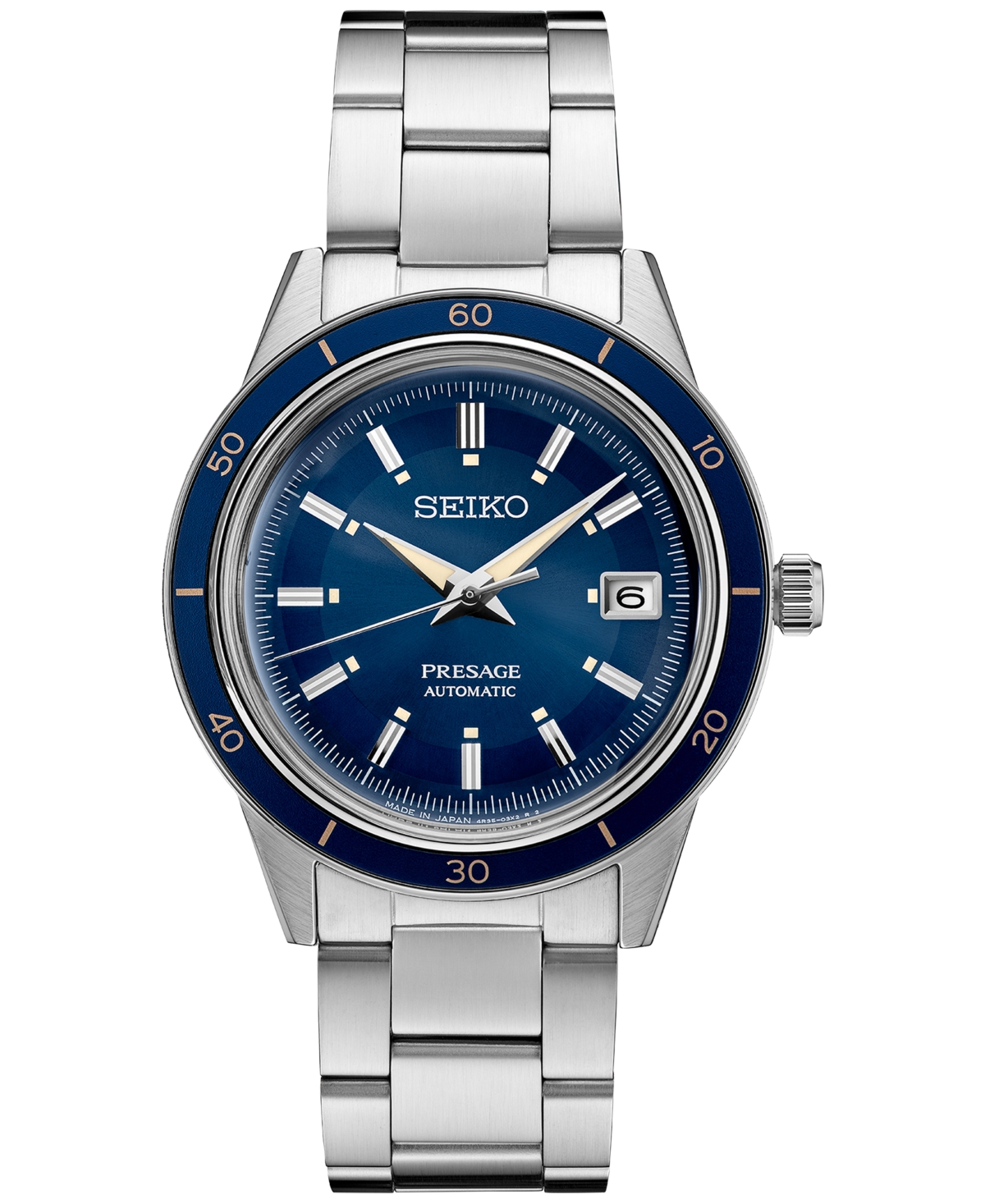 Men's Automatic Presage Stainless Steel Bracelet Watch 41mm - Blue