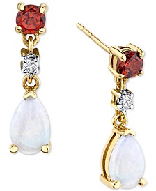 Multi-Gemstone (3/4 ct. t.w.) & Diamond Accent Drop Earrings in 14k Gold