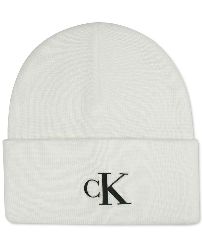 Het eens zijn met postzegel Pluche pop Calvin Klein Men's Logo Cuff Hat & Reviews - Hats, Gloves & Scarves - Men -  Macy's