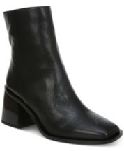 Black leather booties sale sales